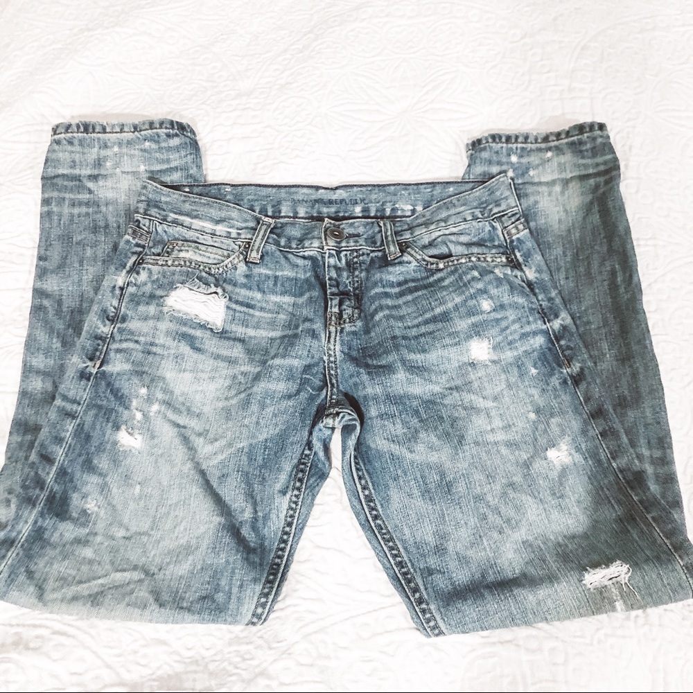 Banana Republic Distressed Boyfriend Jeans